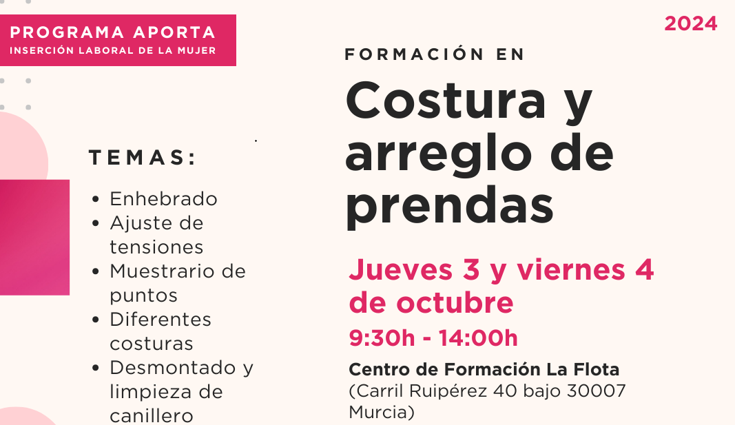 Curso dirigido a mujeres en búsqueda de empleo